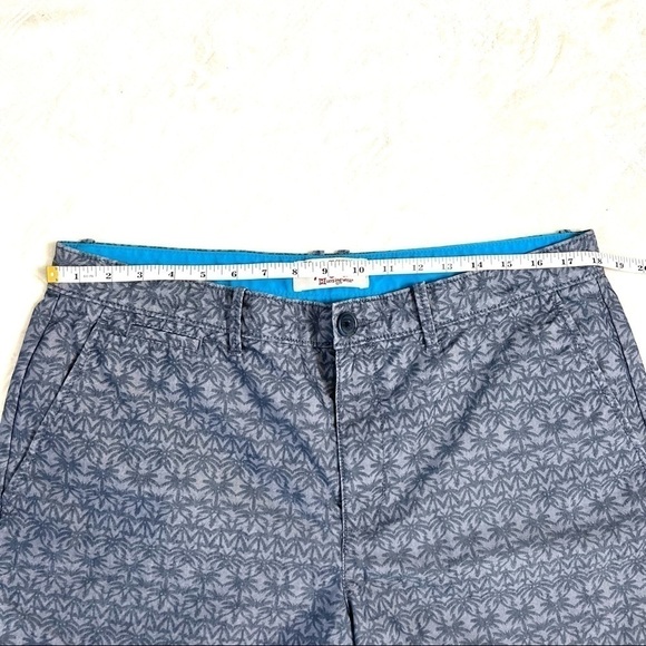 Penguin Navy Palm Tree Patterned Lightweight Hybrid Casual Summer Shorts Size 36 - Picture 8 of 16